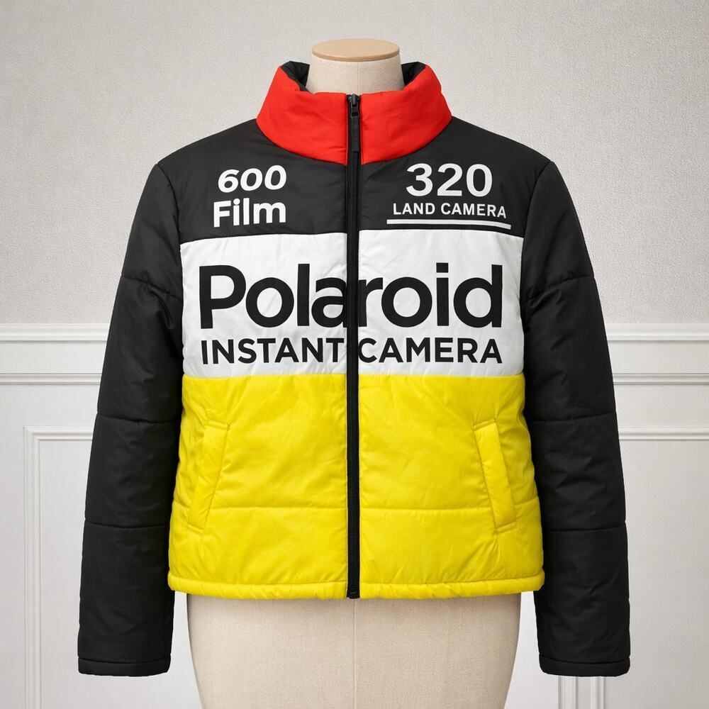 Polaroid Women’s Cropped Full Zip Puffer Jacket S